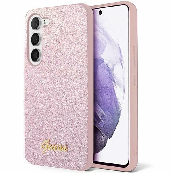 GUESS case for SAMSUNG S24 GUHCS24SHGGSHP (Glitter Script) pink