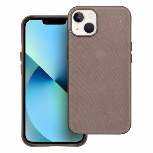WOVEN MAG COVER case compatible with MagSafe for IPHONE 13 light brown