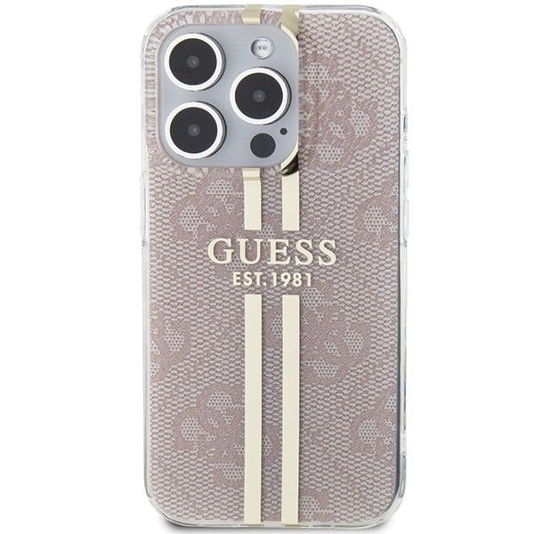 GUESS case for IPHONE 14 Pro Max GUHCP14XH4PSEGP (4G Gold Stripe) pink
