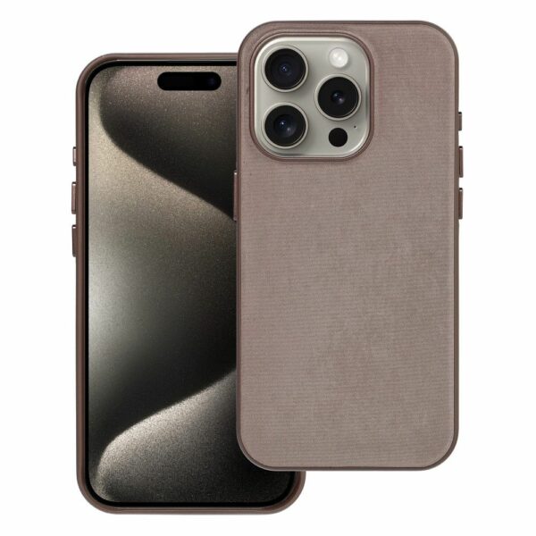 WOVEN MAG COVER case compatible with MagSafe for IPHONE 15 Pro light brown