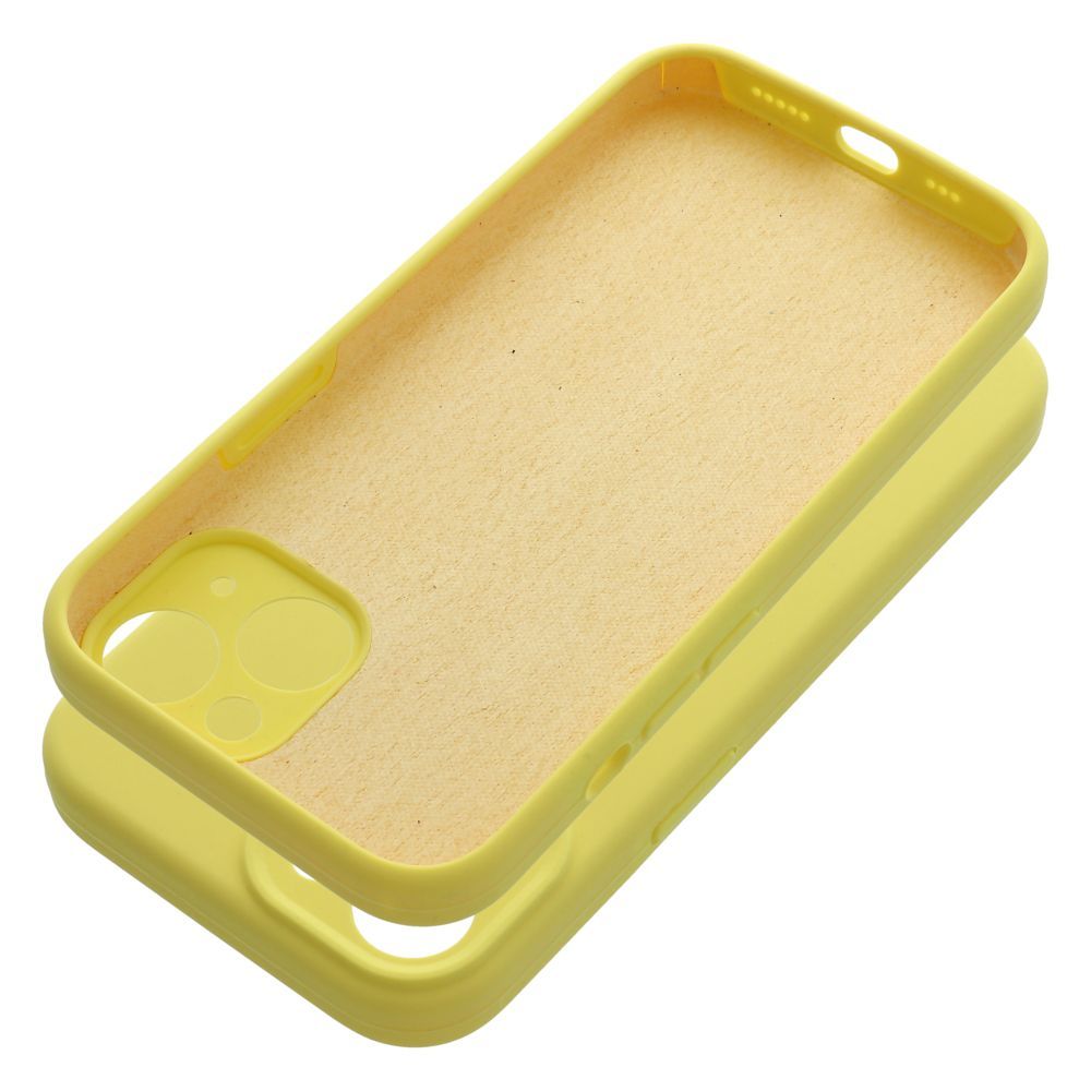 Case SILICONE 2mm for IPHONE 15 lemon