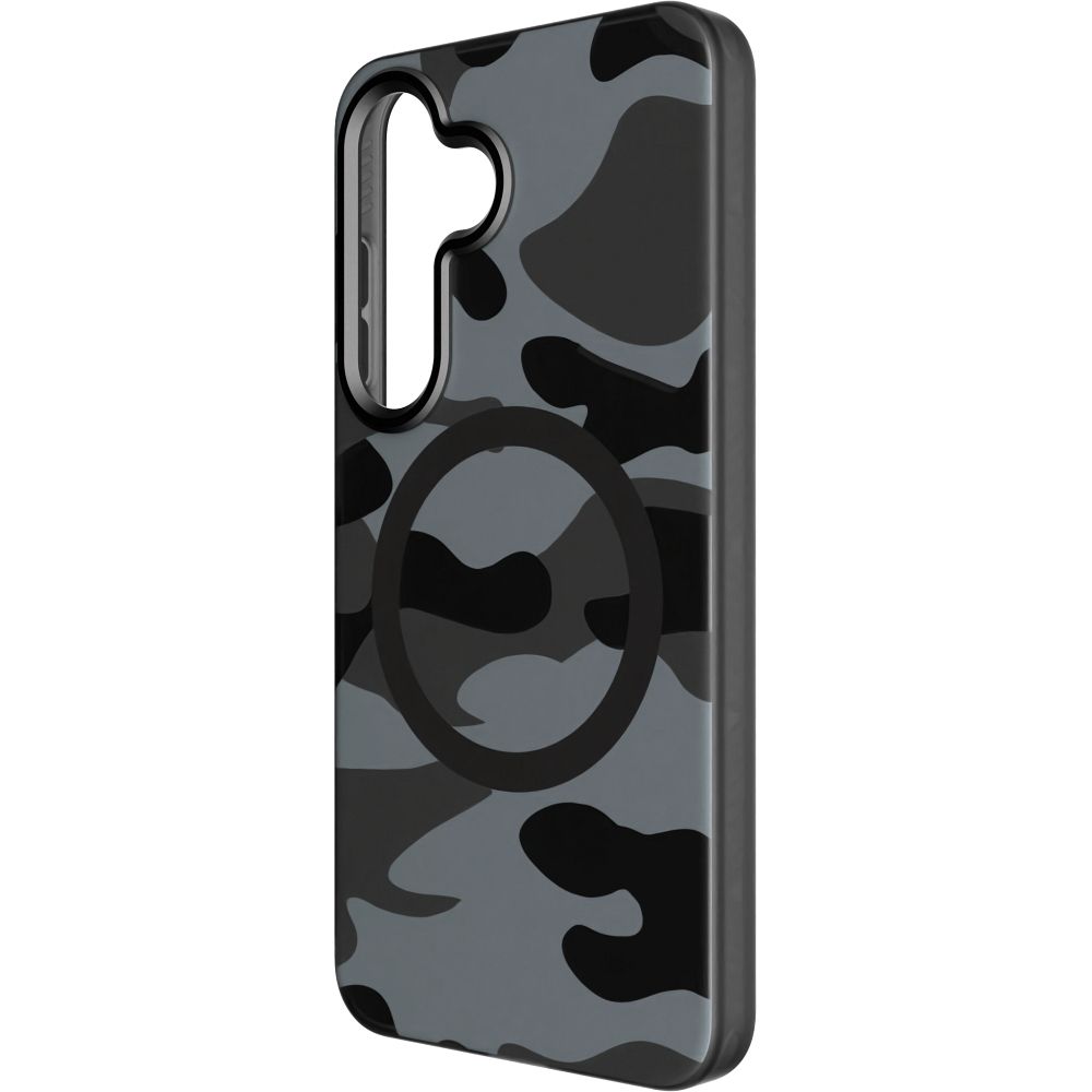 FORCELL F-PROTECT Levels with Dual Layer 4D technology, Military Drop-Test compatible with MagSafe for SAMSUNG S25 black camo