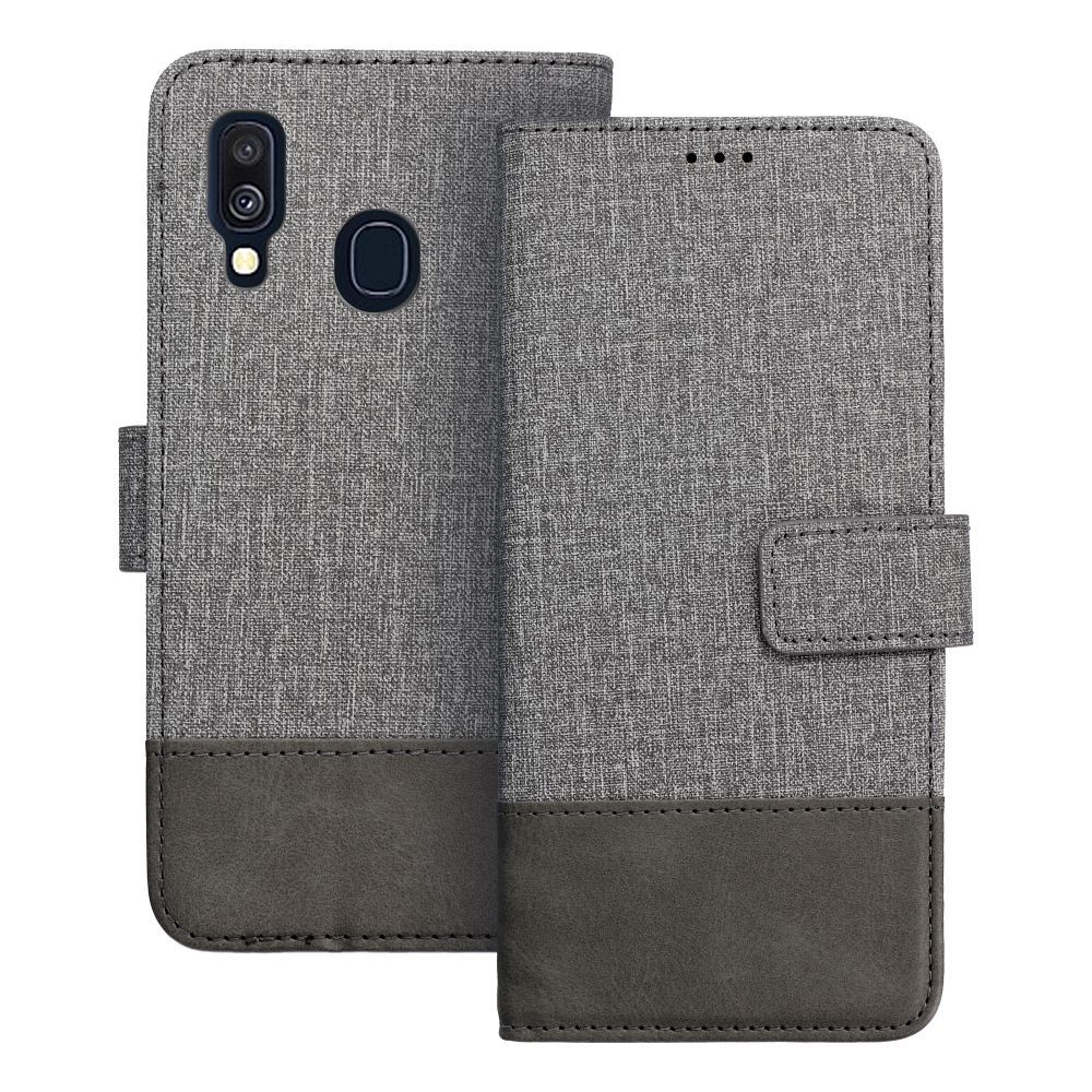 0593ecdf5d6986e46414400666477a33 GOMMA Book for SAMSUNG A40 gray