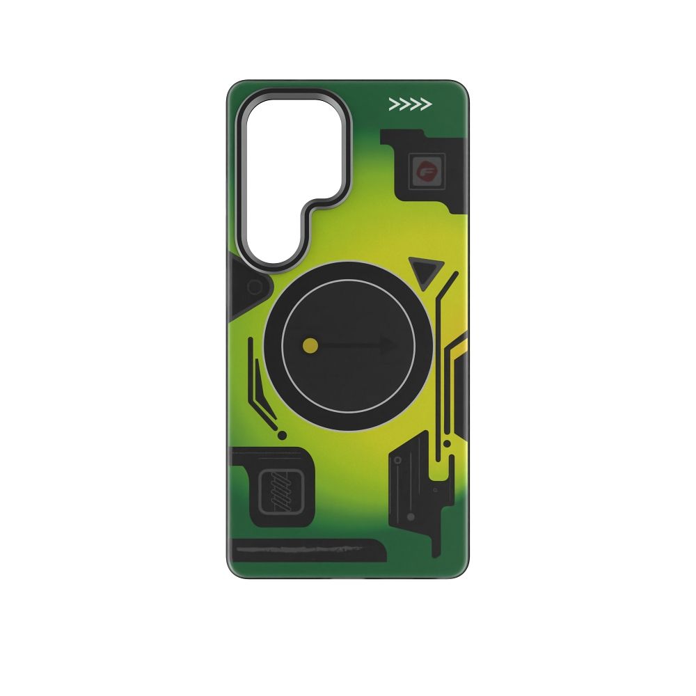FORCELL F-PROTECT Levels with Dual Layer 4D technology, Military Drop-Test compatible with MagSafe for SAMSUNG S25 ULTRA cyber green