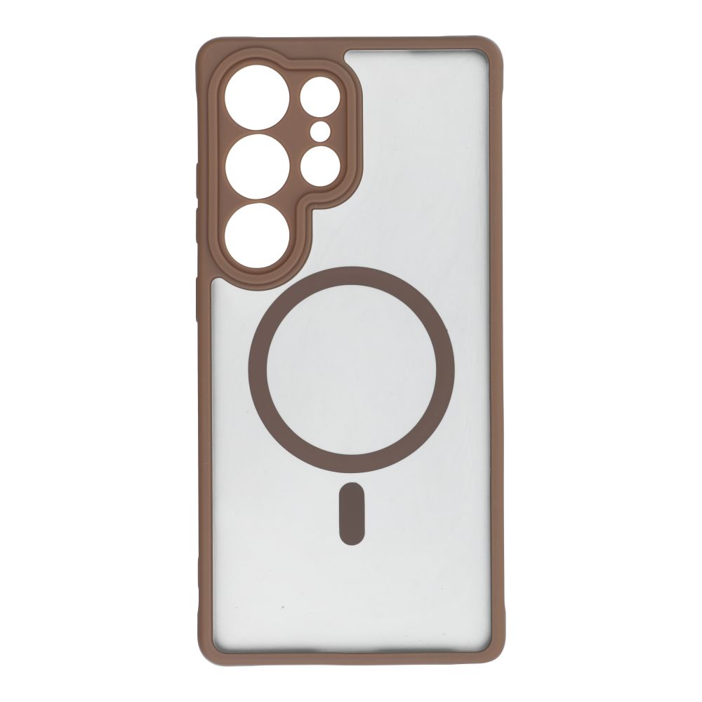 FULL MATTE MAG COVER case compatible with MagSafe for SAMSUNG S25 Plus brown