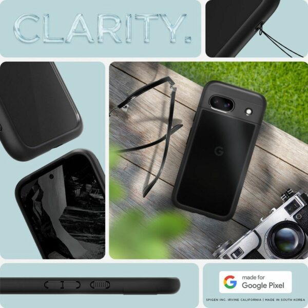 SPIGEN case ULTRA HYBRID for GOOGLE Pixel 8A matte black