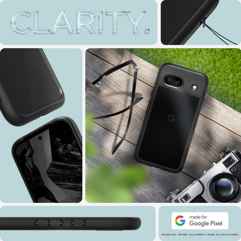 SPIGEN case ULTRA HYBRID for GOOGLE Pixel 8A matte black