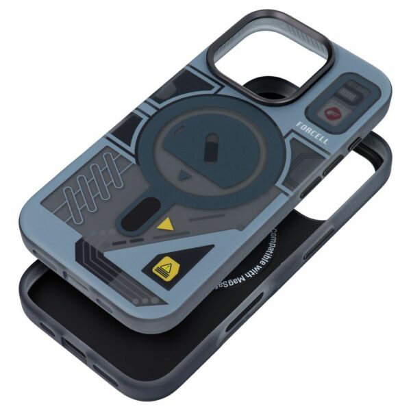FORCELL F-PROTECT Levels with Dual Layer 4D technology, Military Drop Tested compatible with MagSafe for IPHONE 16 PLUS cyber grey