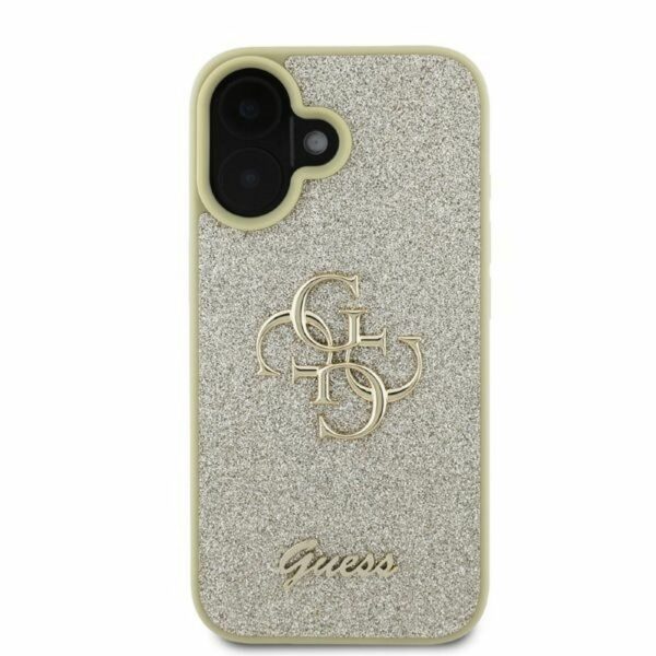 GUESS case for IPHONE 16 GUHCP16SHG4SGD (Fixed Glitter Big 4G) gold