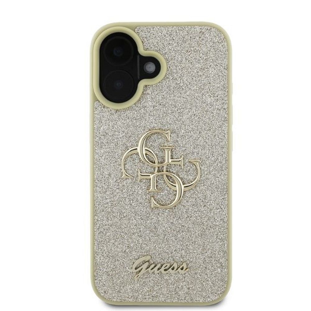 GUESS case for IPHONE 16 GUHCP16SHG4SGD (Fixed Glitter Big 4G) gold