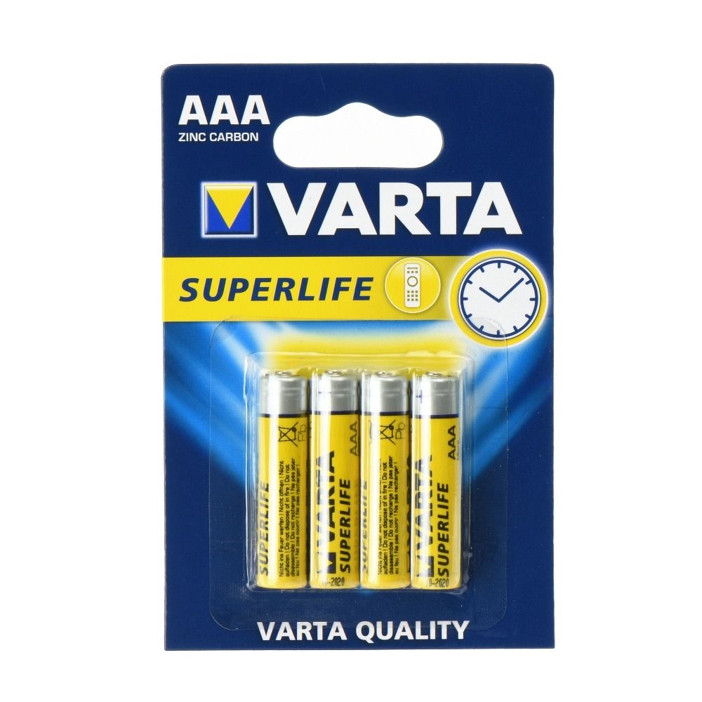 071229a8ac71ce11a76d61735946f343 VARTA zinc battery R3 (AAA) Superlife 4 pcs