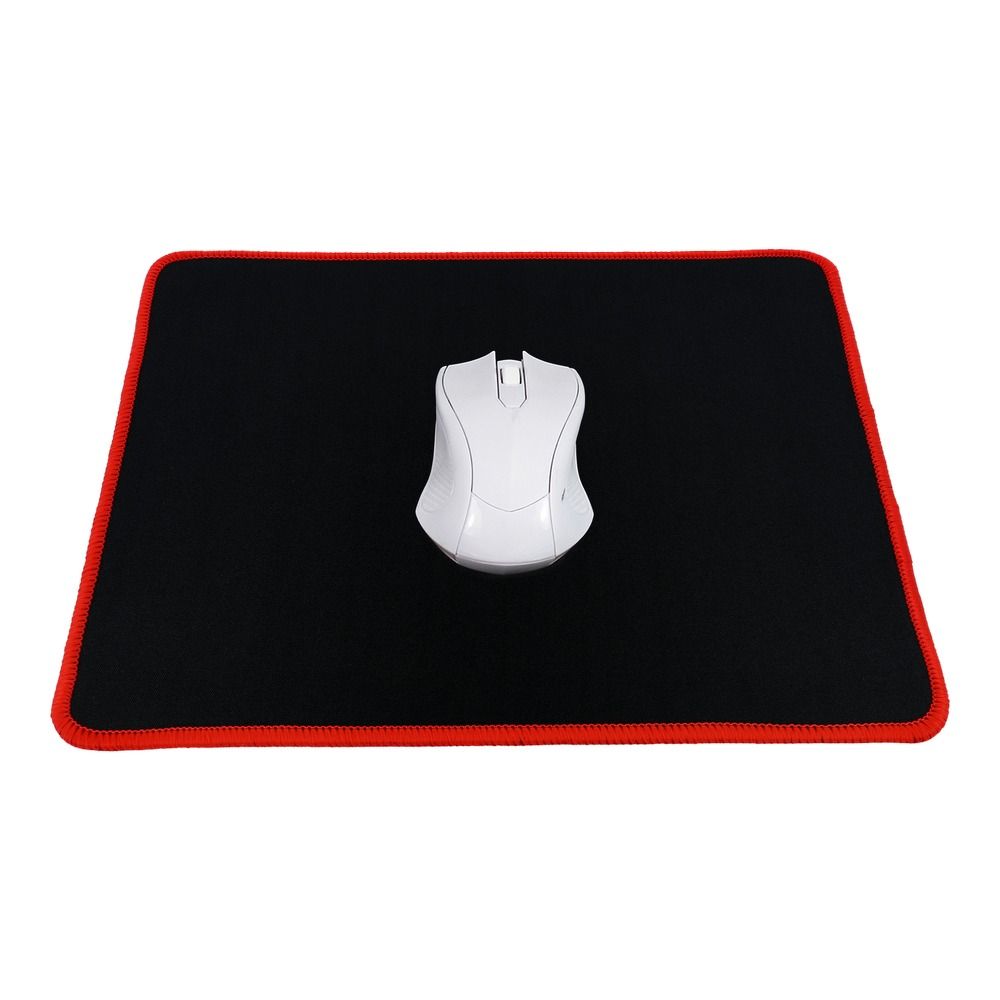 0727c53f54c3dd71015c38dbb0be106c Gaming mousepad 300 x 240 x 3 mm black with red stitching