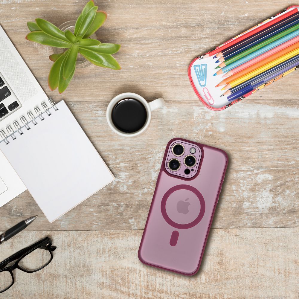 VARIETE MAG COVER Case compatible with MagSafe for IPHONE 15 PRO MAX purple