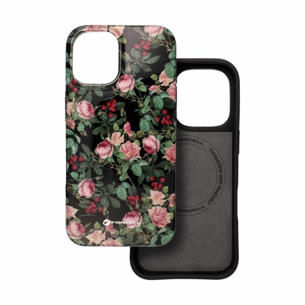 FORCELL F-PROTECT Mirage, Military Drop-Tested case compatible with MagSafe for IPHONE 16 PLUS rose drama