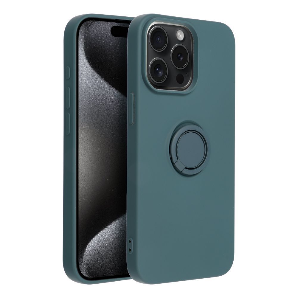 SILICONE RING case for IPHONE 15 Pro Max green