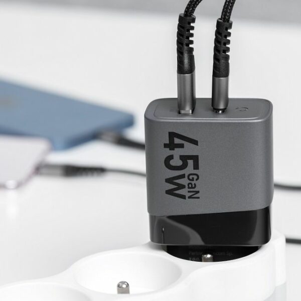 FORCELL F-ENERGY GaN VT-39 travel charger Type C + USB A PD QC4.0 4A 45W gray