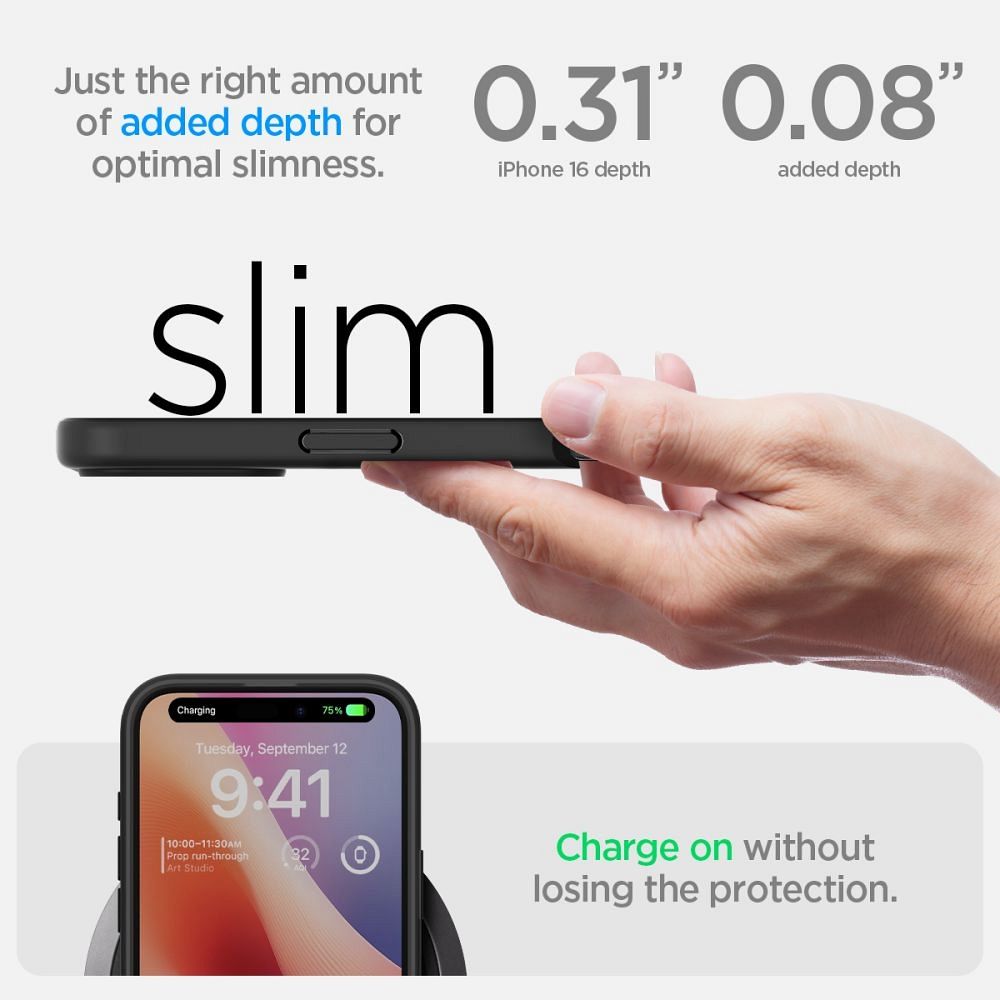 SPIGEN case ULTRA HYBRID for IPHONE 16 matte black