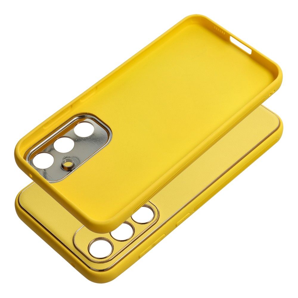 LEATHER case for SAMSUNG S23 FE yellow