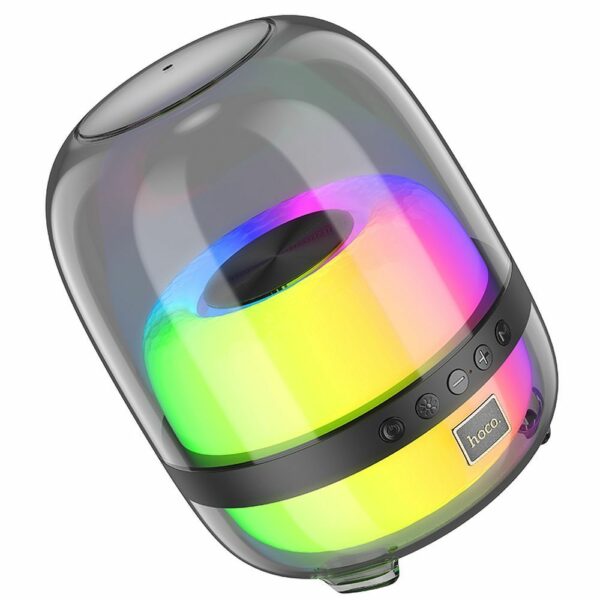 HOCO wireless speaker with colorful luminous BS58 black night