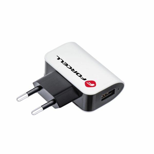 FORCELL F-ENERGY U19 travel charger USB A + cable USB A to Lightning 1A 5W white black