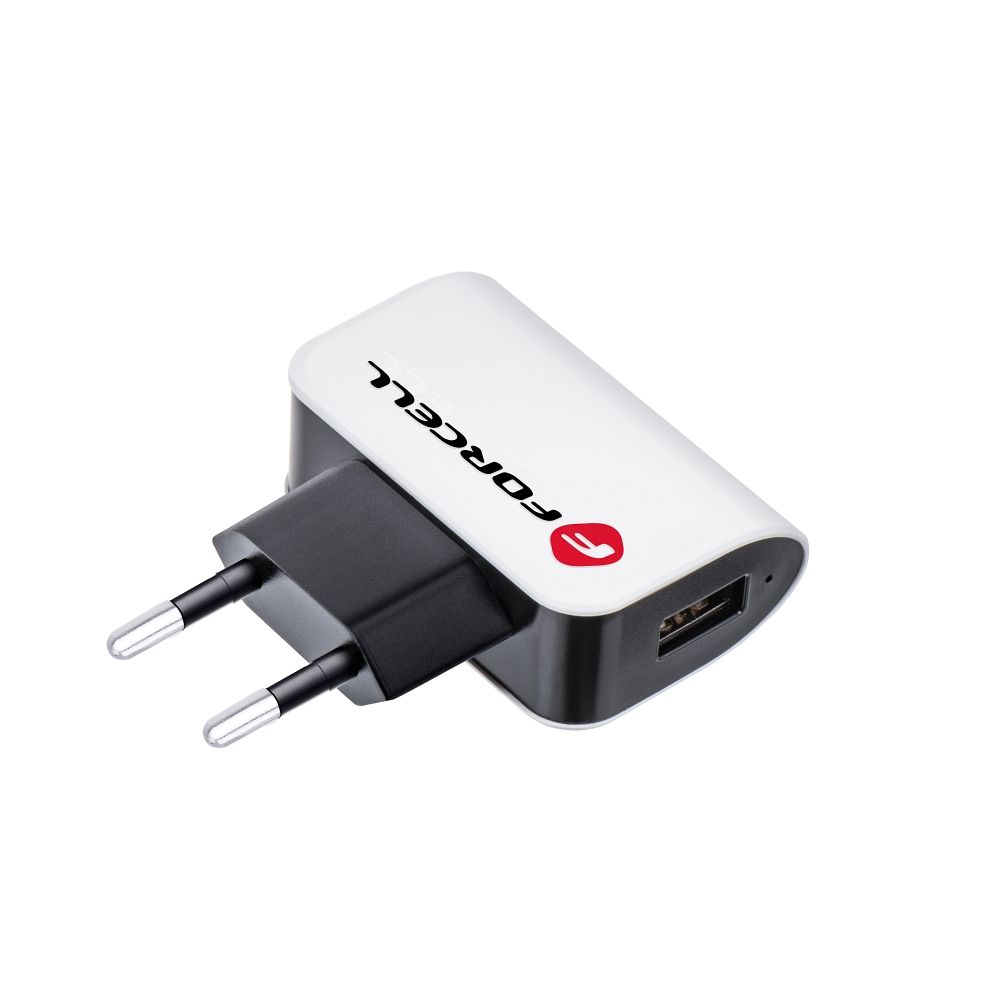 FORCELL F-ENERGY U19 travel charger USB A + cable USB A to Lightning 1A 5W white black