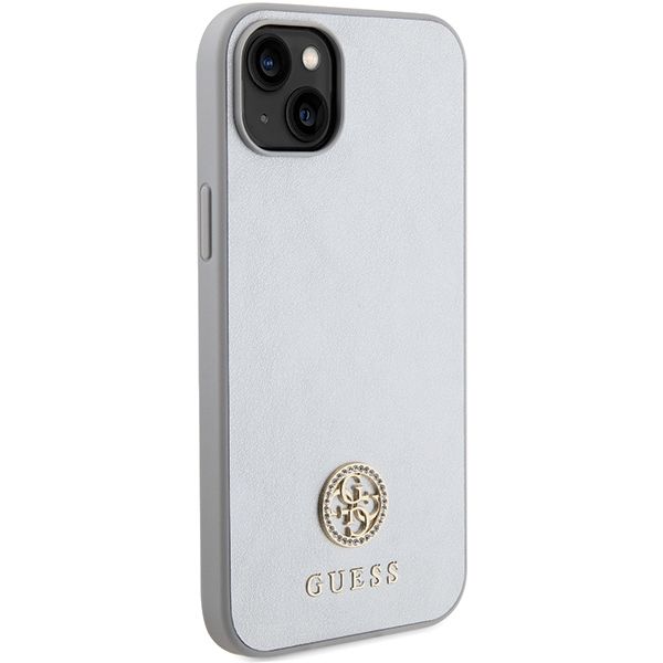 GUESS case for IPHONE 13 / 14 / 15 GUHCP15SPS4DGPS (Strass Metal Logo) silver