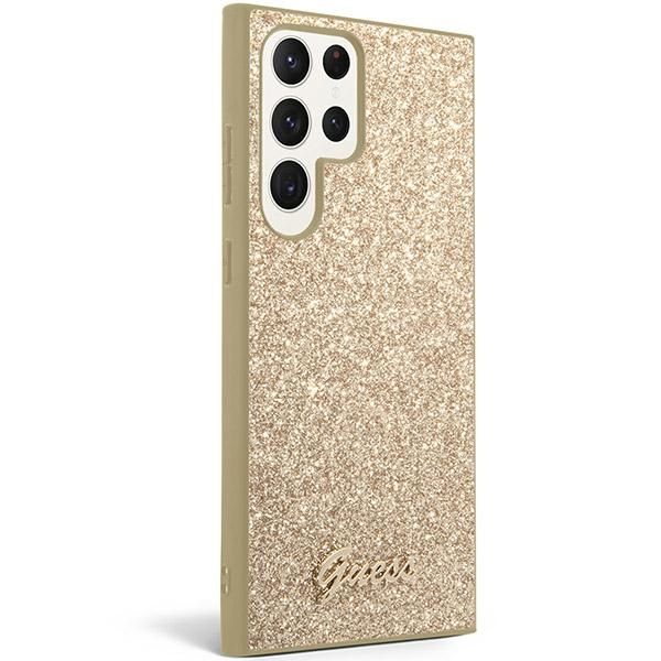 GUESS case for SAMSUNG S24 Ultra GUHCS24LHGGSHD (Glitter Script) gold