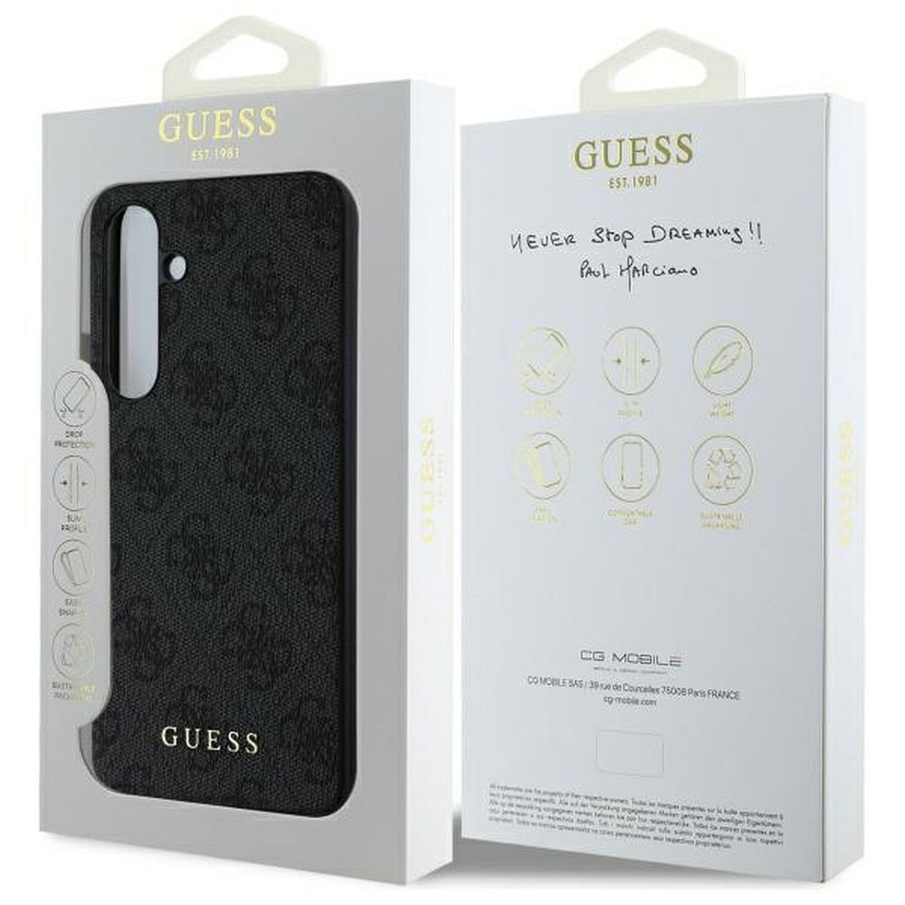 GUESS case for SAMSUNG S24 FE GUHCS24FEG4GFGR (HC PU 4G Metal Logo) grey