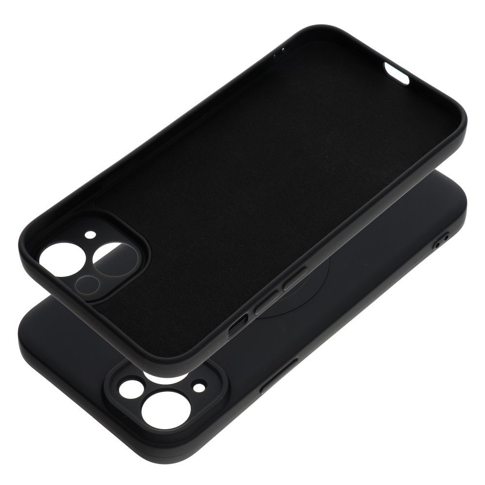 SILICONE MAG COVER case compatible with MagSafe for IPHONE 15 Plus black