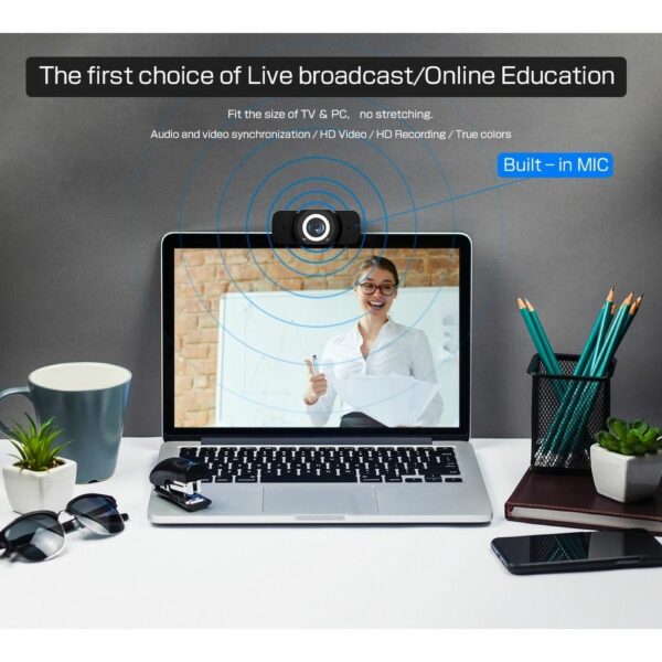 Webcam Full HD 1920*1080p/30fps ECM-CDV126C black