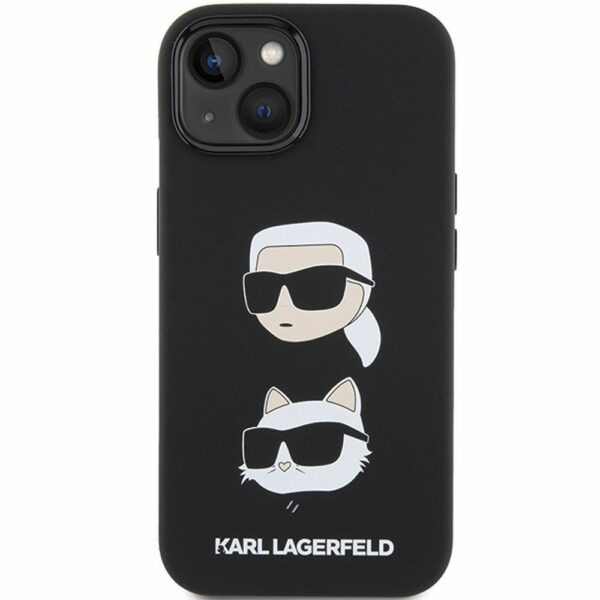 KARL LAGERFELD case for IPHONE 15 KLHCP15SSDHKCNK (Silicone KC) black