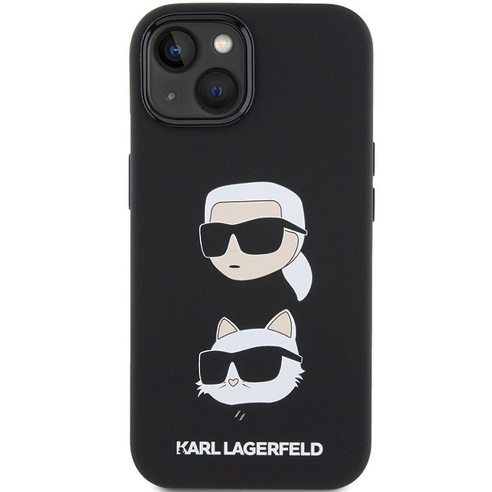 KARL LAGERFELD case for IPHONE 15 KLHCP15SSDHKCNK (Silicone KC) black