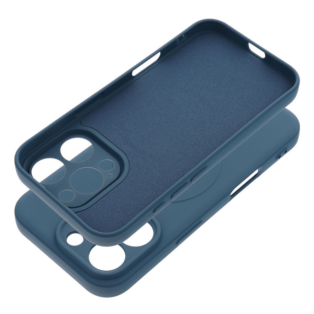 SILICONE MAG COVER case compatible with MagSafe for IPHONE 16 Pro blue