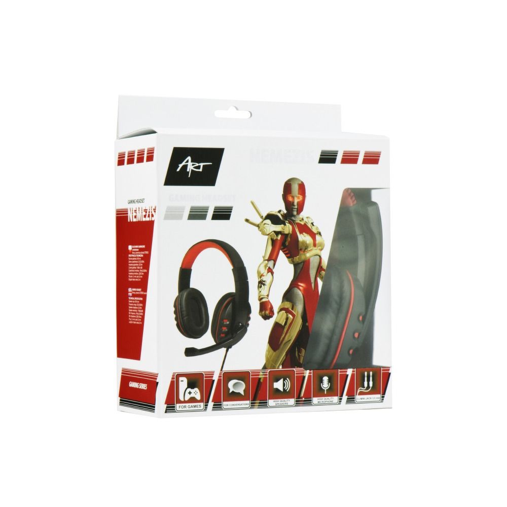 0d0d6be85ce435915d8c1d5be3e0b642 ART wire headphones gaming Jack 3,5 mm with microphone NEMEZIS black