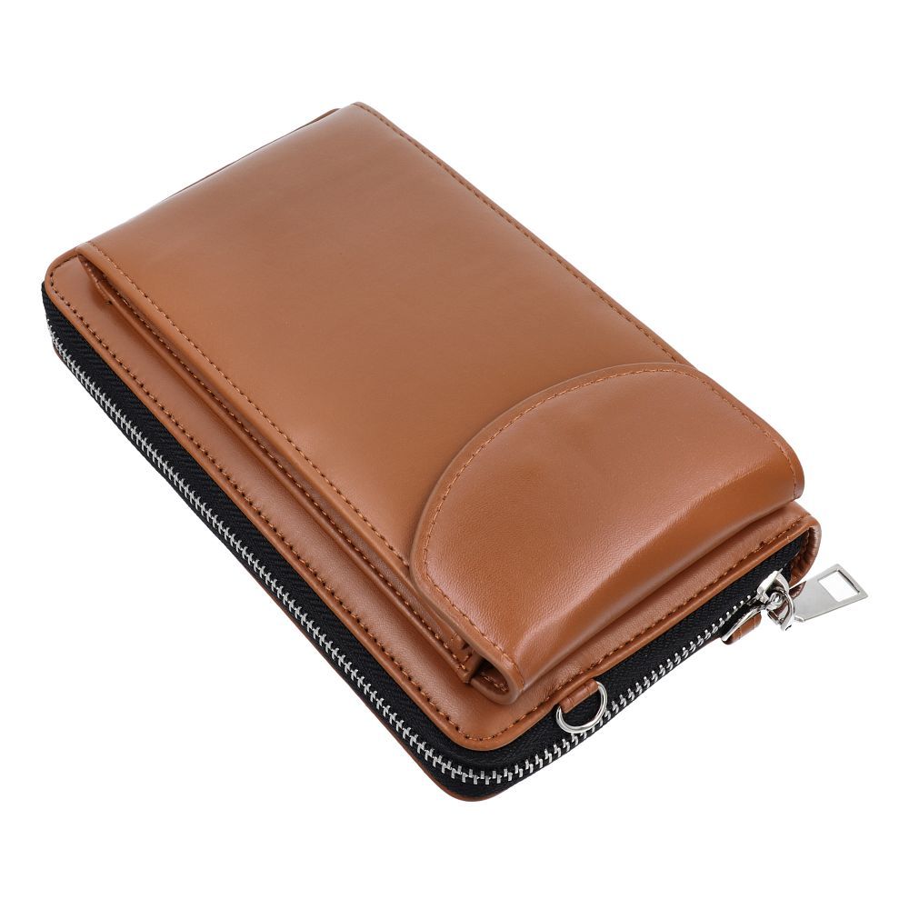 Stylish bag for mobile phone brown