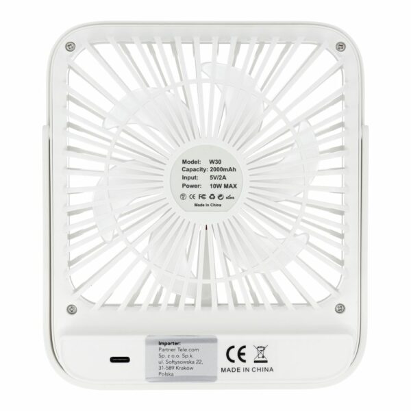 Desk fan with adjustable stand W30 white