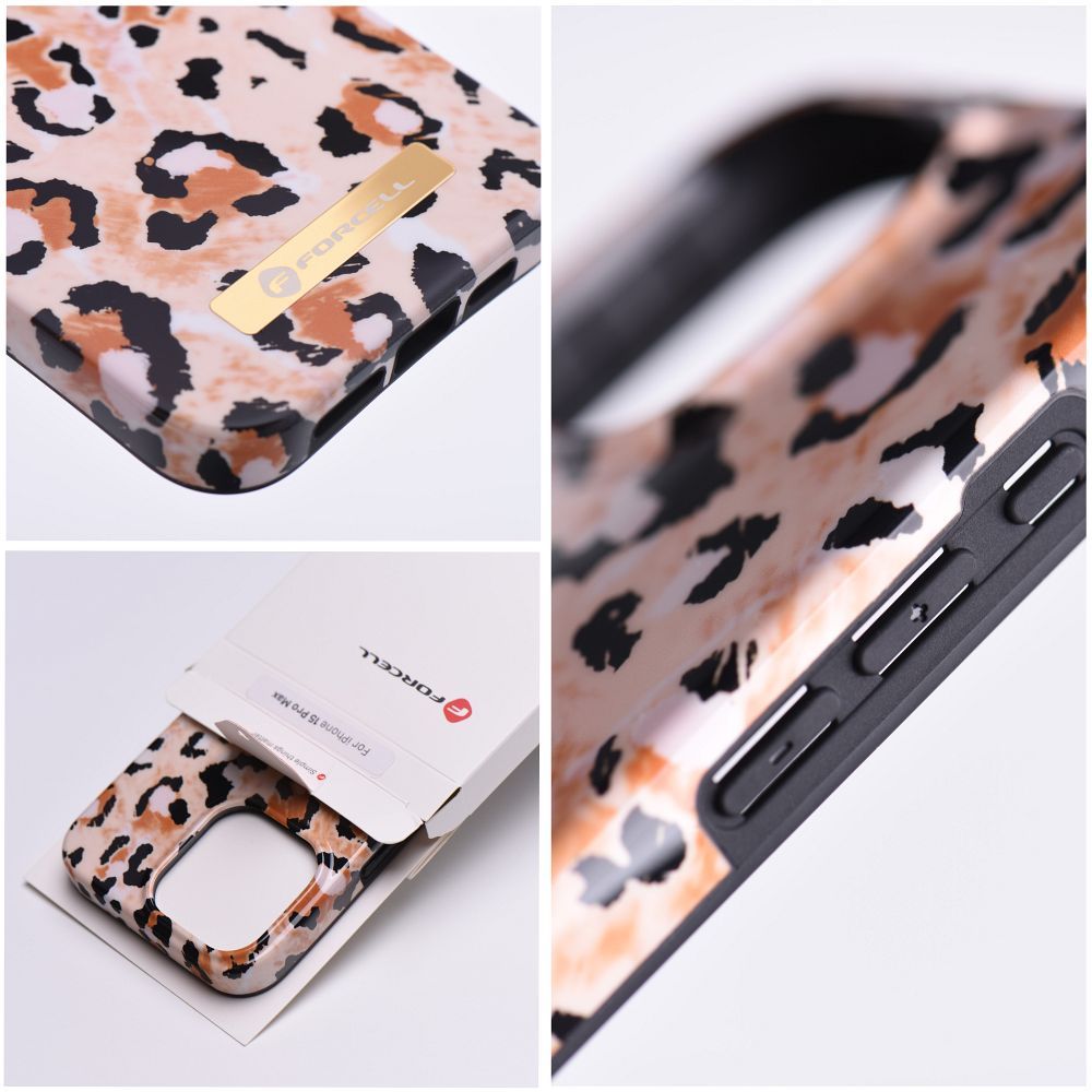 FORCELL F-PROTECT Mirage case compatible with MagSafe for IPHONE 15 PRO wild panther