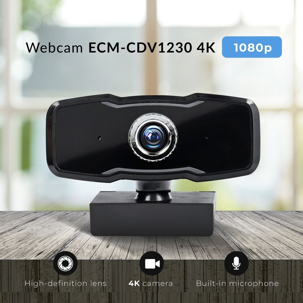Webcam 4K 3840*2160/30fps ECM-CDV1230 black