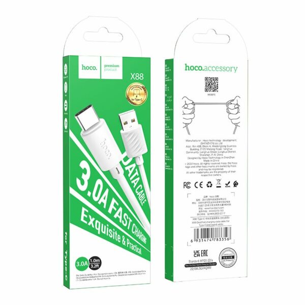 HOCO cable USB A to Type C 3A X88 1 m white