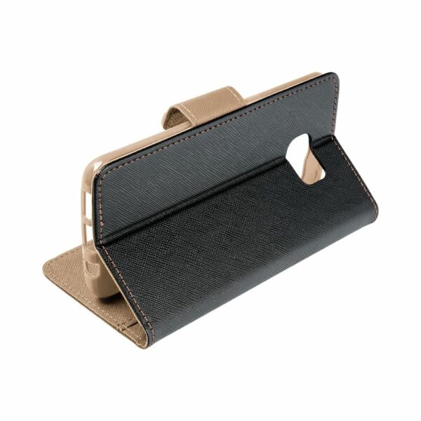 FANCY Book case for IPHONE 16 Plus black / gold