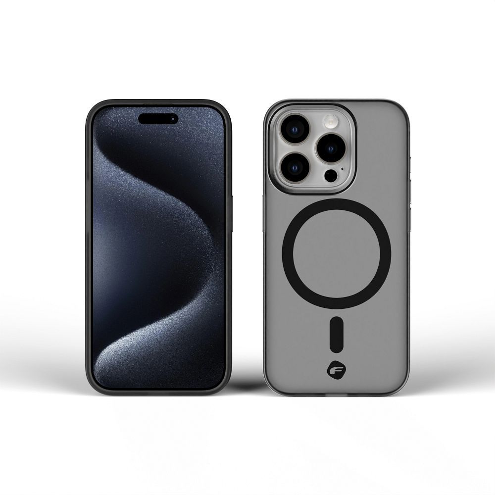 FORCELL F-PROTECT Levels with Dual Layer 4D technology, Military Drop-Test compatible with MagSafe for IPHONE 16 PLUS smoky black