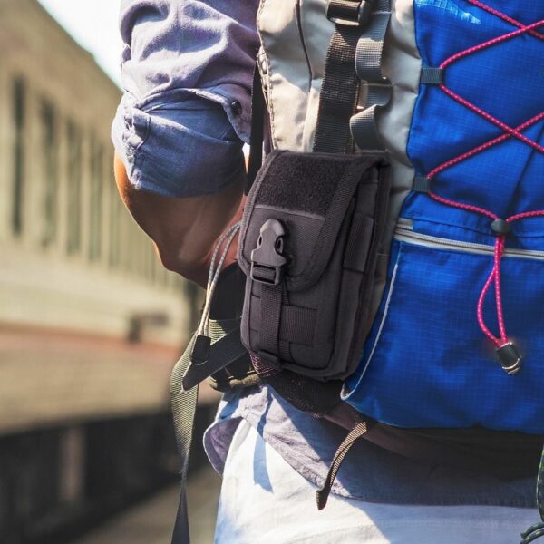 TRAVEL universal holster for belt / backpack black