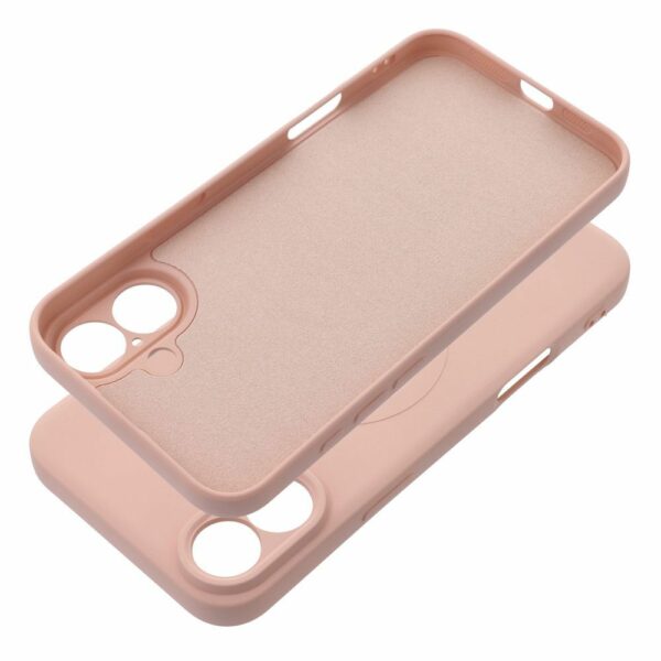 SILICONE MAG COVER case compatible with MagSafe for IPHONE 16 Plus pink