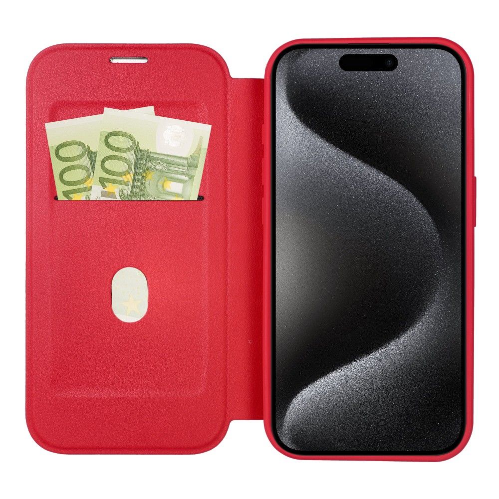 SMART MAG Book case compatible with MagSafe for IPHONE 16 Pro Max red