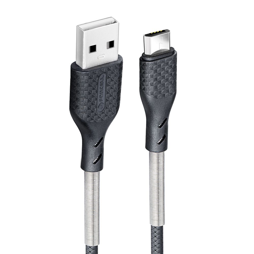 FORCELL F-ENERGY Carbon CB-03A cable USB A to Micro USB 2,4A 18W 1 m black