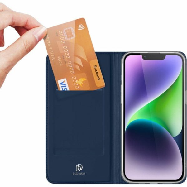 DUX DUCIS wallet case SKIN PRO for IPHONE 15 Plus blue