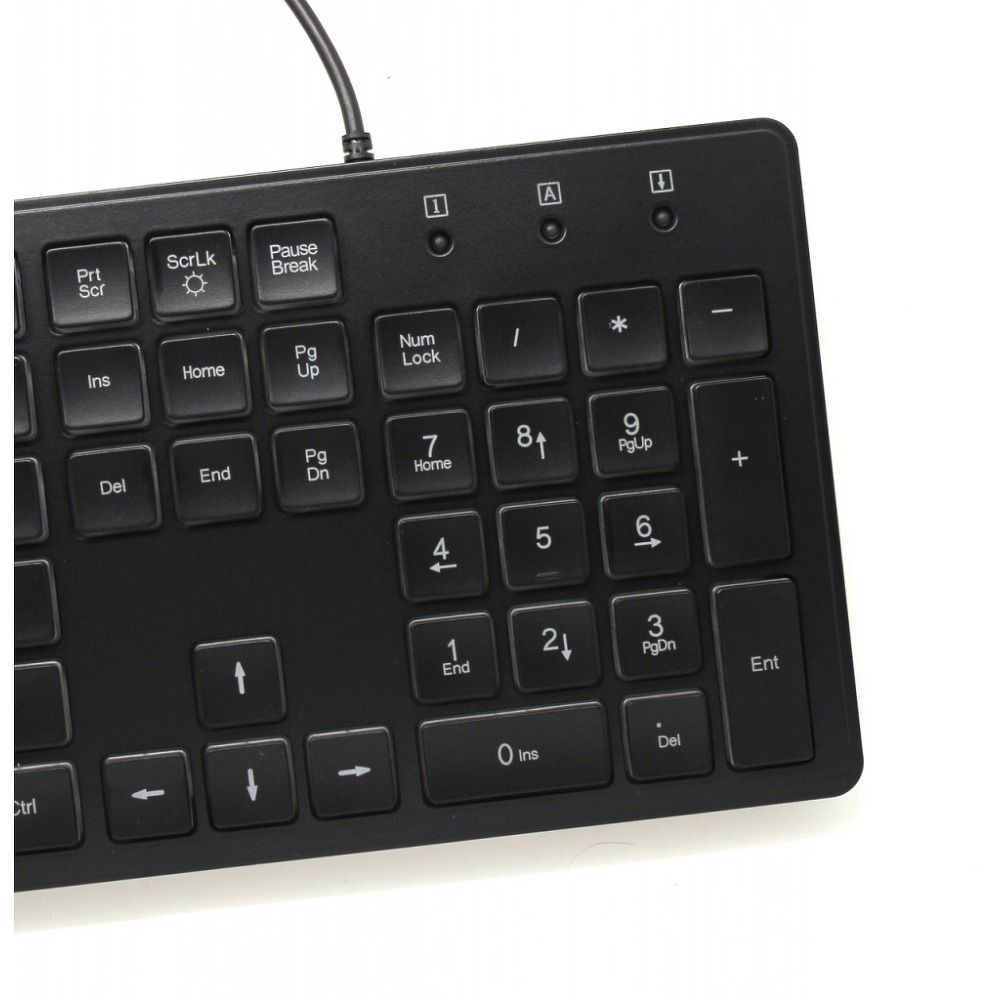 117bbad947477c95c70ce3b43ae46b8f ART wire keyboard USB A QWERTY with light slim AK-20 black