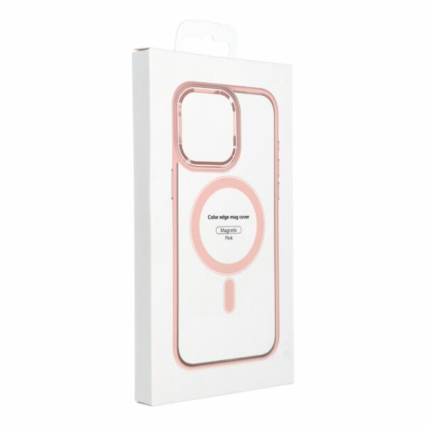 COLOR EDGE MAG COVER case compatible with MagSafe for IPHONE 14 Pro Max pink