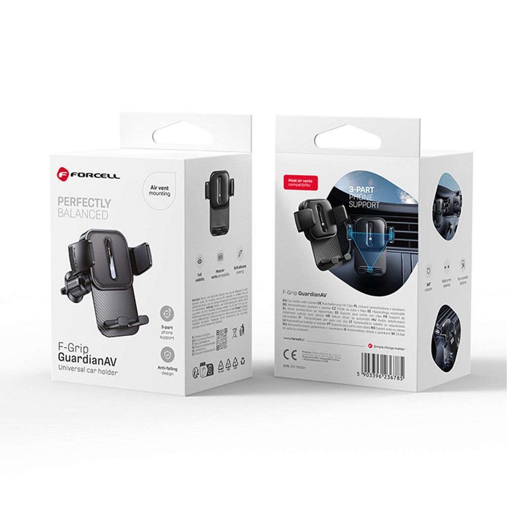 FORCELL F-GRIP GuardianAV car holder for air vent black