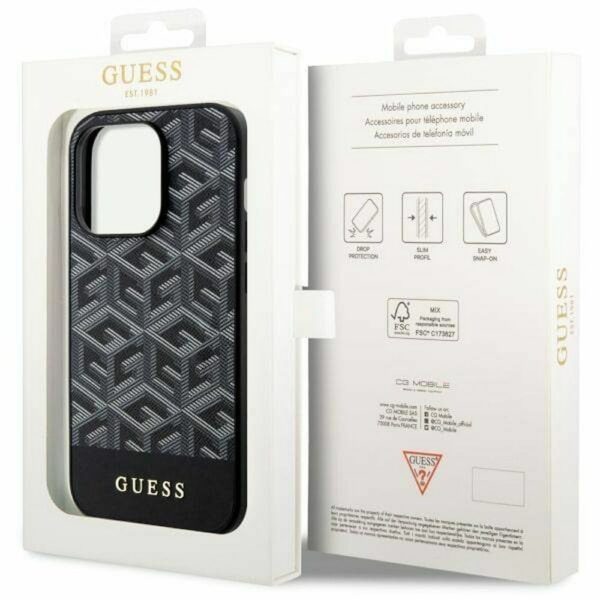 GUESS case for IPHONE 14 Pro GUHMP14LHGCFSEK (MAG GCUBE) black